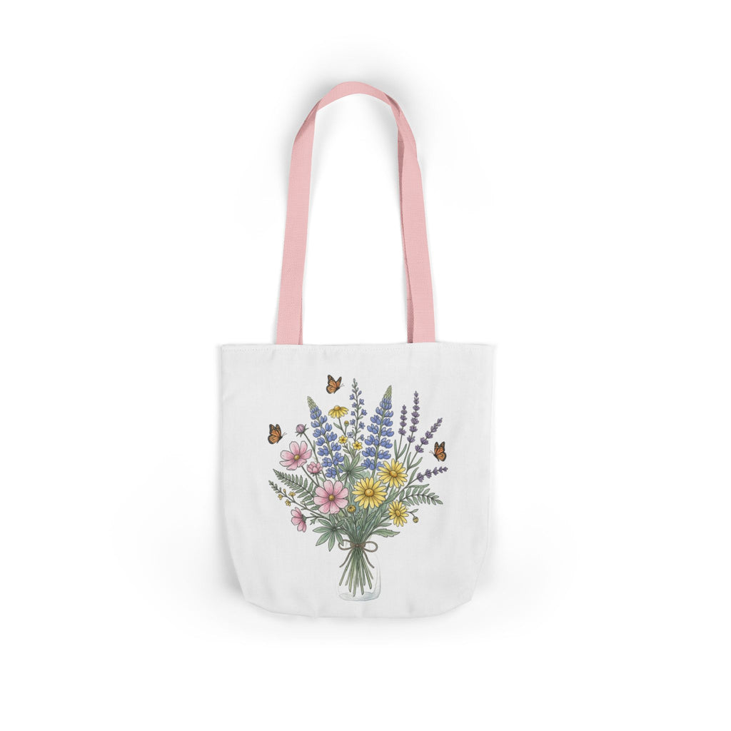 Canvas-Tasche mit Blumenstrauß