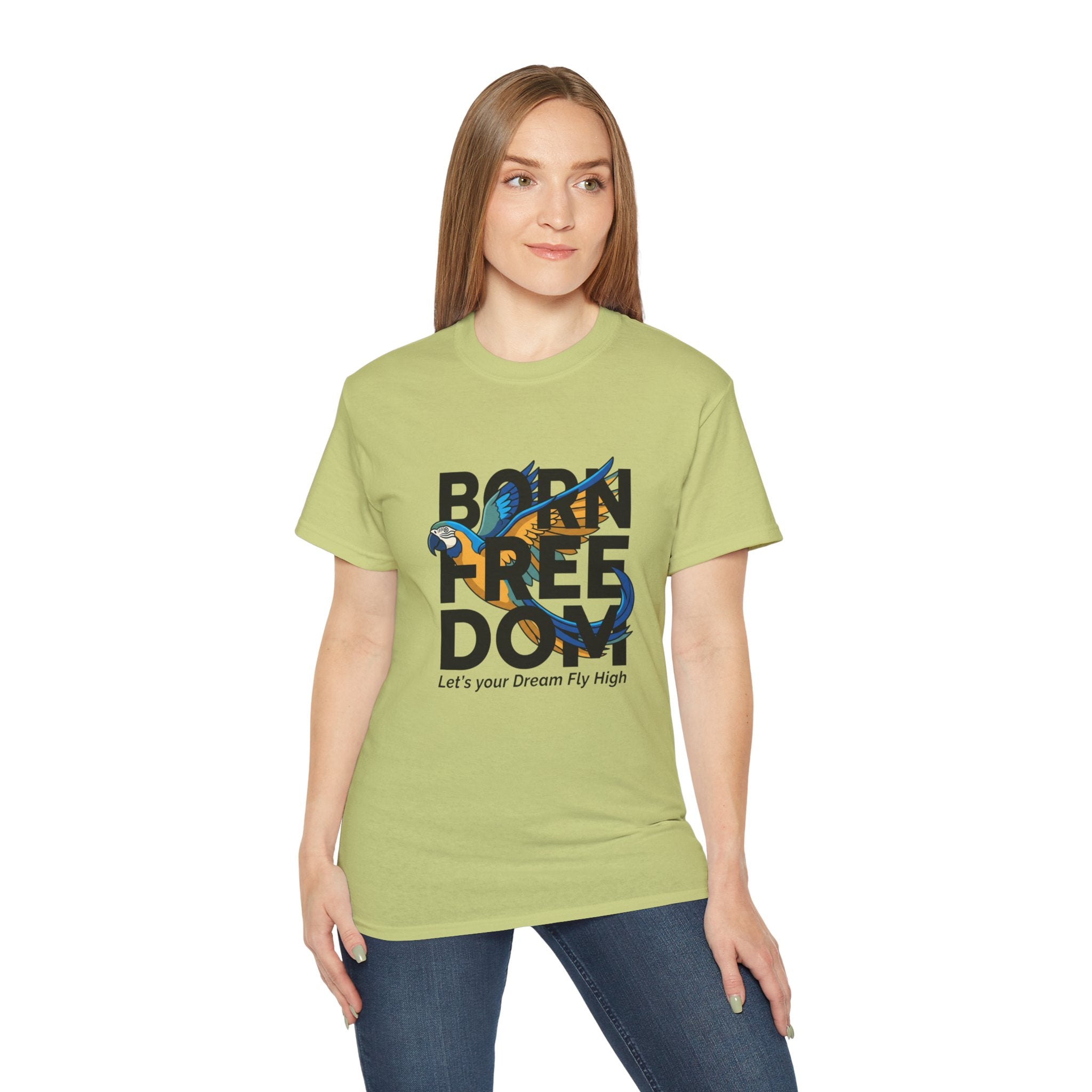 Eagle Graphic "Let’s Your Dream Fly High" Inspirational Tee