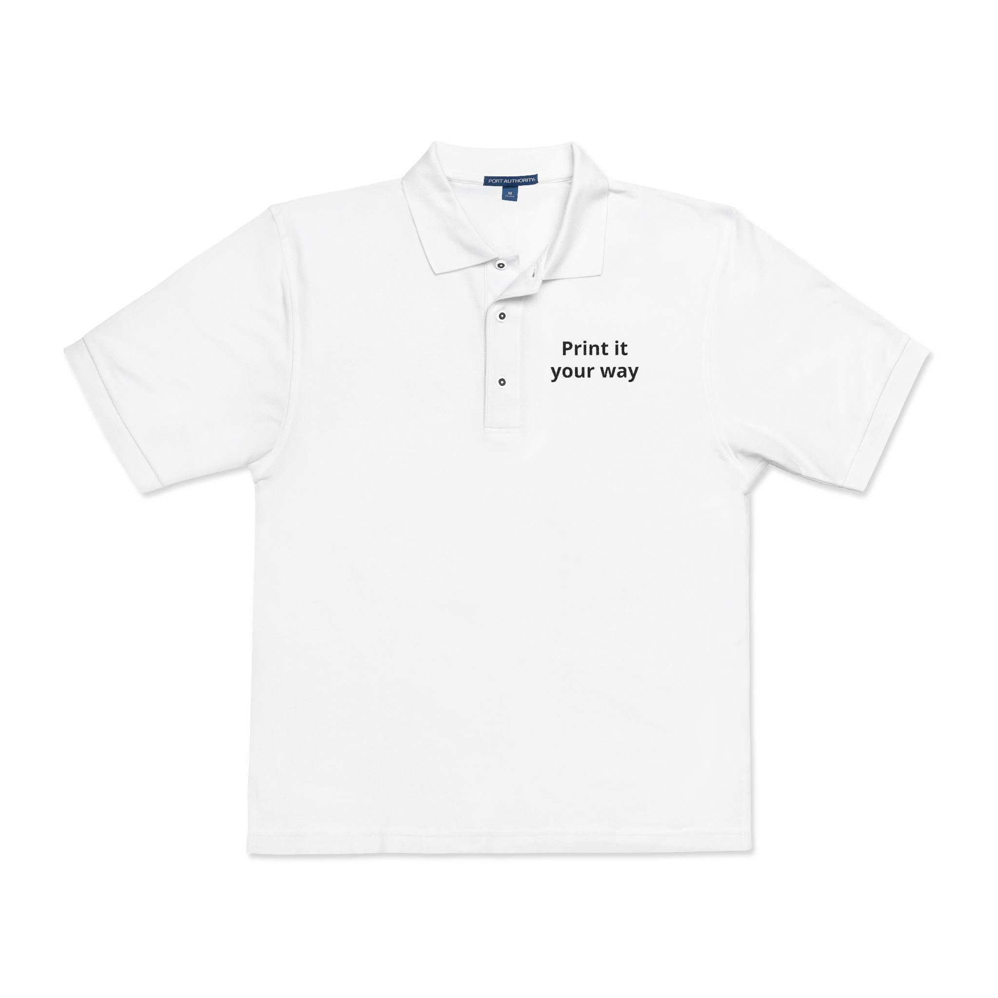 Embroidered 'Print It Your Way' Polo Shirt