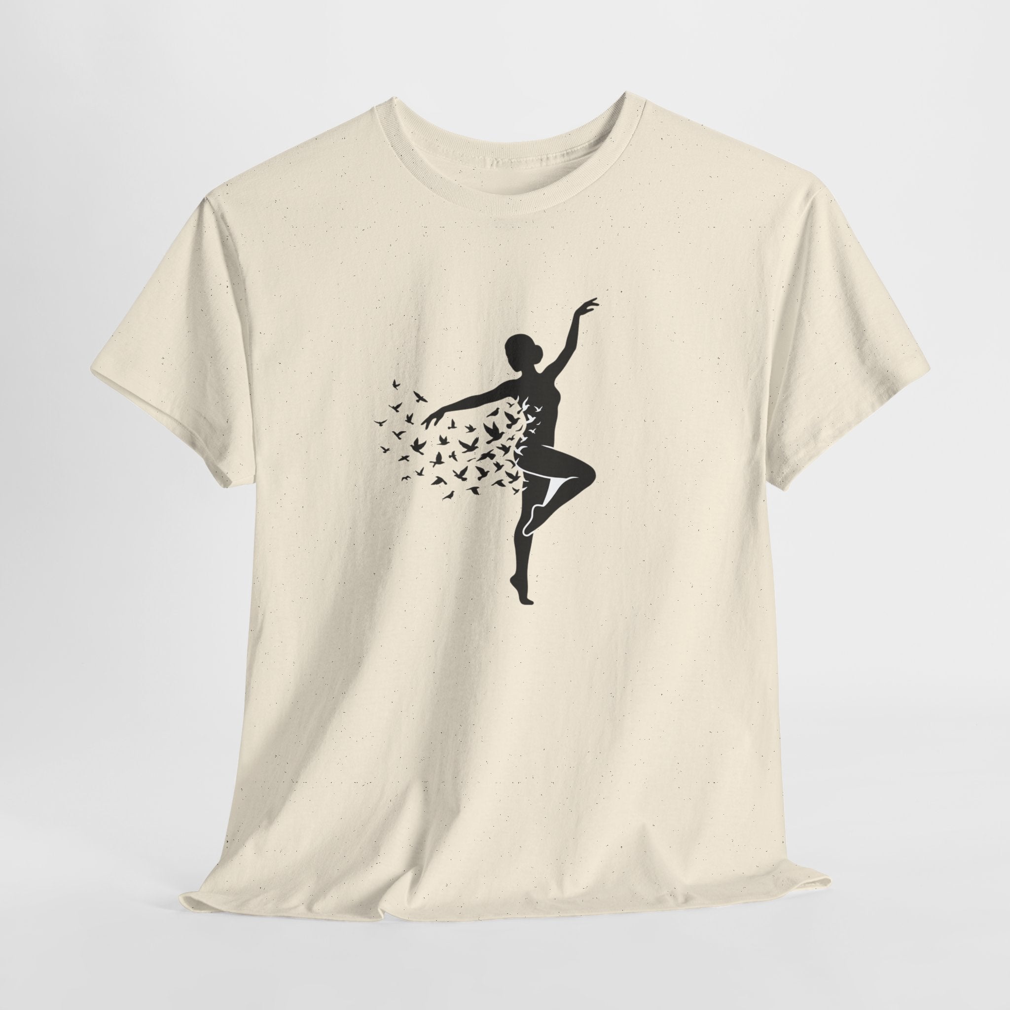 Ballerina Silhouette Tee — Dancer with Butterfly Motif