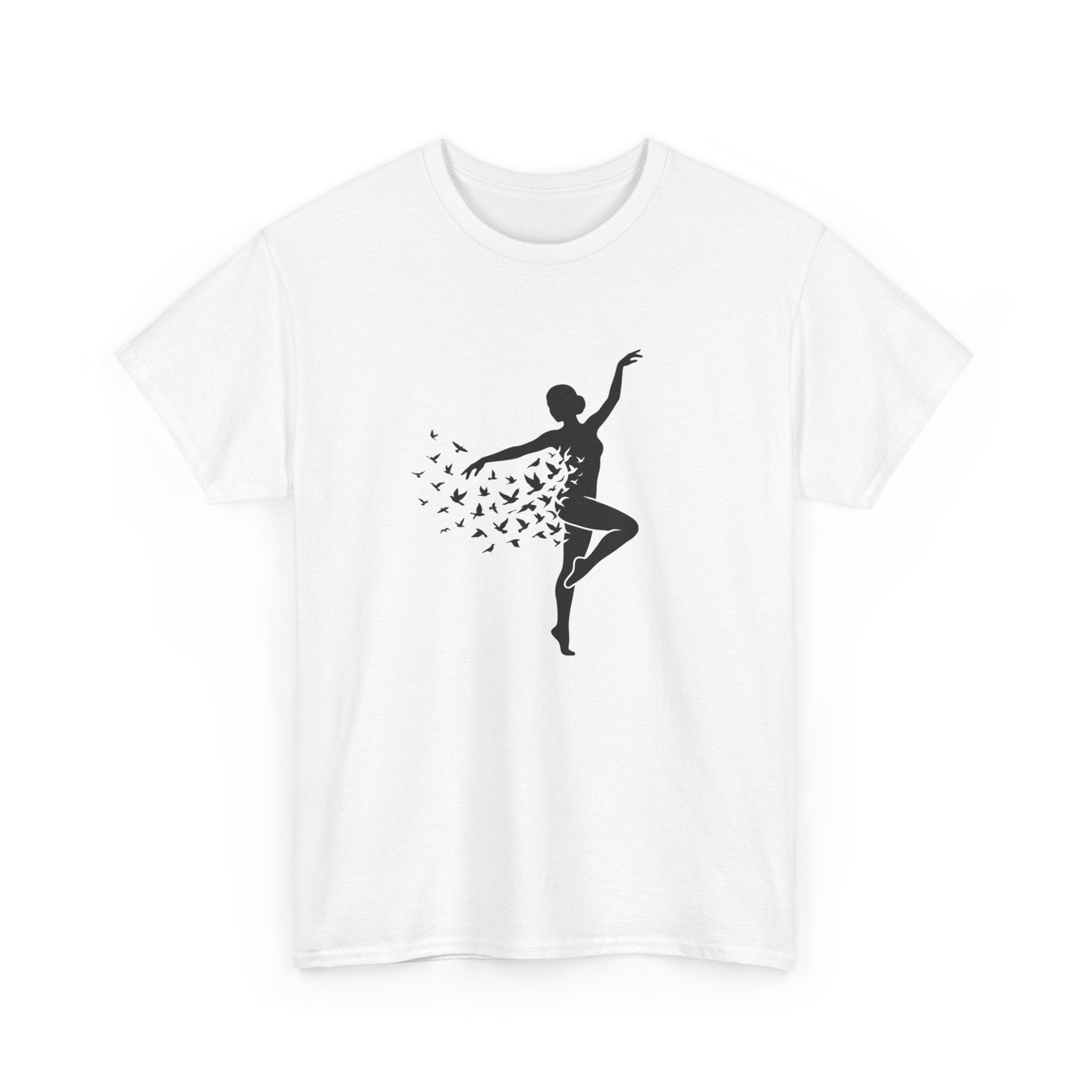 Ballerina Silhouette Tee — Dancer with Butterfly Motif