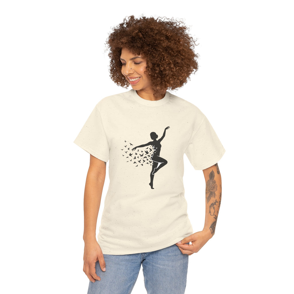 Ballerina Silhouette Tee — Dancer with Butterfly Motif